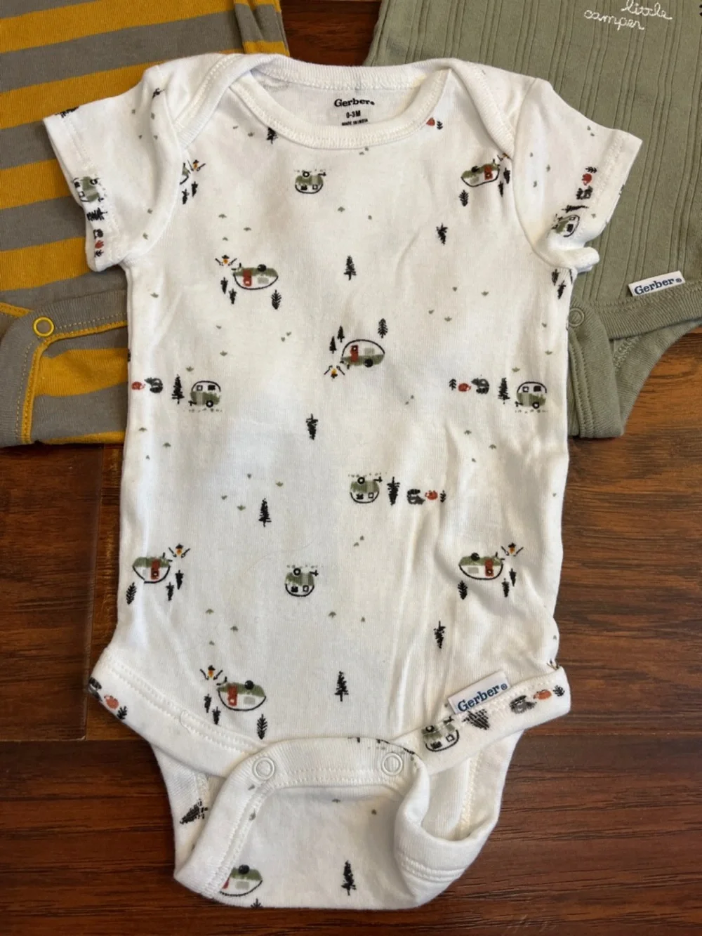 ⭐️⭐️ PICK 5 / $20 (3) Gerber Baby Bodysuit Set 0-3M